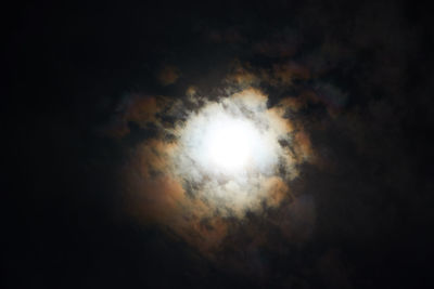 Low angle view of moon at night