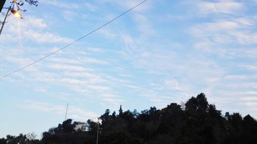 Low angle view of cloudy sky