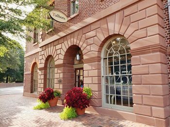 Entrance of building