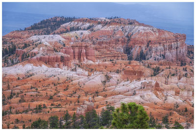 Rock formations on landscape