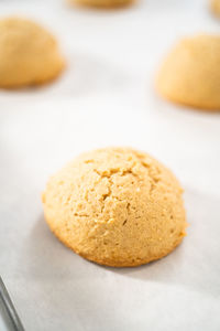 Close-up of cookies on table