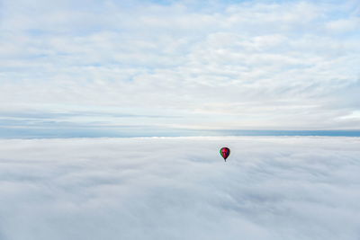 Low angle view of kite flying in sky