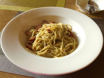 Close-up of served food