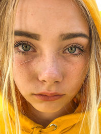 Close-up portrait of teenager girl