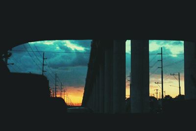 View of sky seen through window