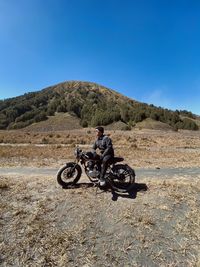 Man riding motorcycle