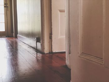 Empty wooden door of house