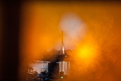 View of illuminated city