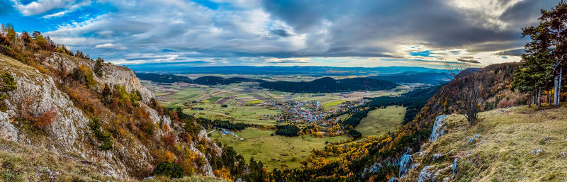 Panoramic view of landscape against sky