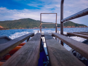 Pier over sea against sky