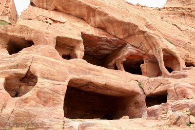 Low angle view of rock formation