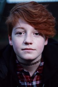 Close-up portrait of redhead girl