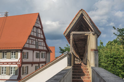 Low angle view of building against sky