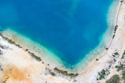 High angle view of swimming pool