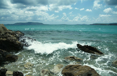 Scenic view of sea against sky