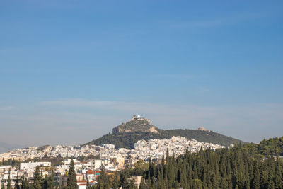 Panoramic view of townscape against sky