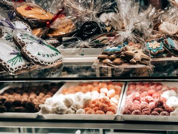 Various food for sale in store