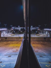 Illuminated city at night