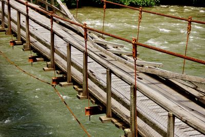 Bridge over mountain river.