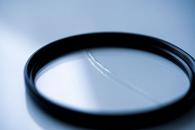 Close-up of glass against white background