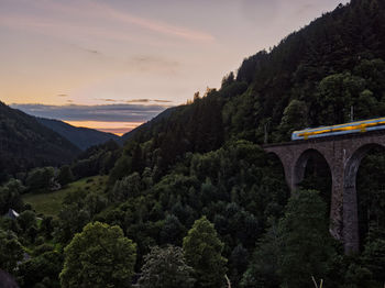 Trainride into the sunset