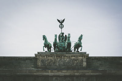 Low angle view of statue