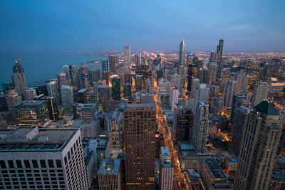 Aerial view of buildings in city