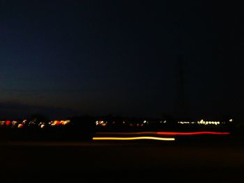 Light trails at night