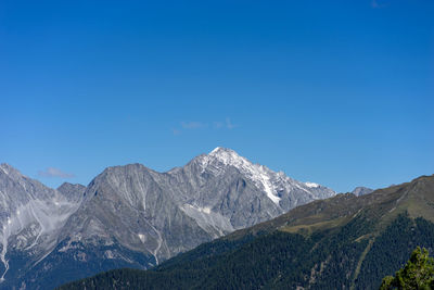 Hochgall rieserferner peak view from taistner, welsberg - south tyrol - südtirol italy