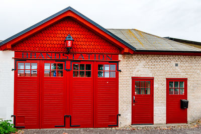 Exterior of an old fire station