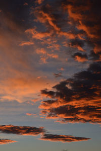 Scenic view of dramatic sky during sunset