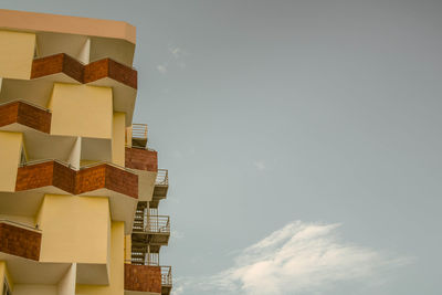 Low angle view of buildings against sky