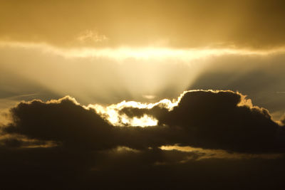 Low angle view of storm clouds in sky