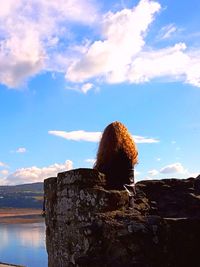 Scenic view of water against sky