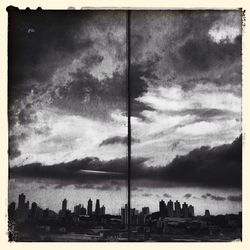 Cloudy sky over city