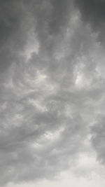 Low angle view of storm clouds in sky