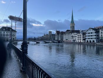 Bridge over river against sky