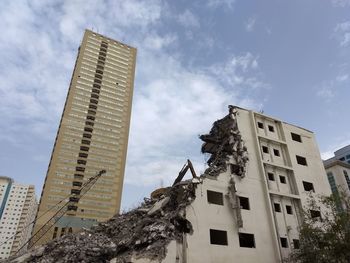 Low angle view of buildings against sky