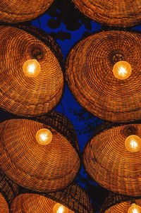 Street decorative lamps made of woven vines