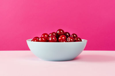 Close-up of strawberries in bowl