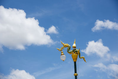 Low angle view of a sculpture