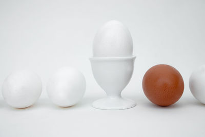 Close-up of candies against white background