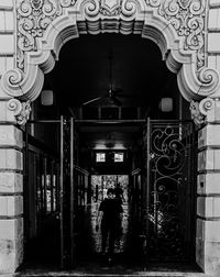 People at entrance of temple