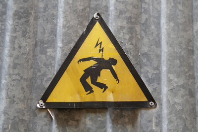 Information sign on wall