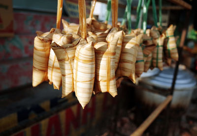 Close-up of food for sale in market