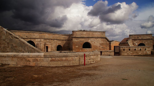 Old ruin against cloudy sky