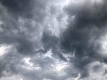 Low angle view of storm clouds in sky