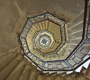 Low angle view of spiral staircase