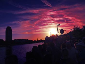 Silhouette of trees at sunset
