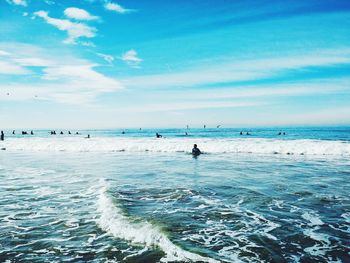 Scenic view of sea against sky